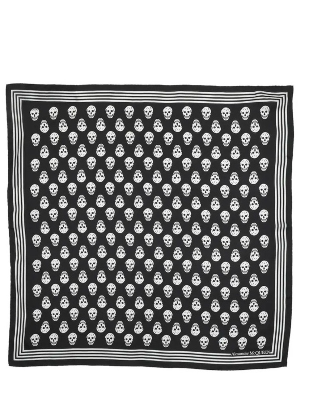 Alexander McQueen Biker Skull Silk Scarf